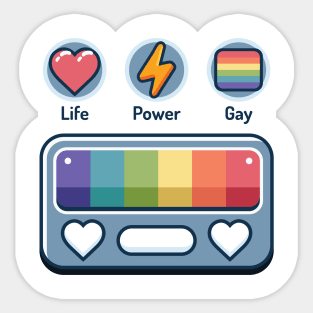 Life Power Gay Status Indicator Bar Sticker